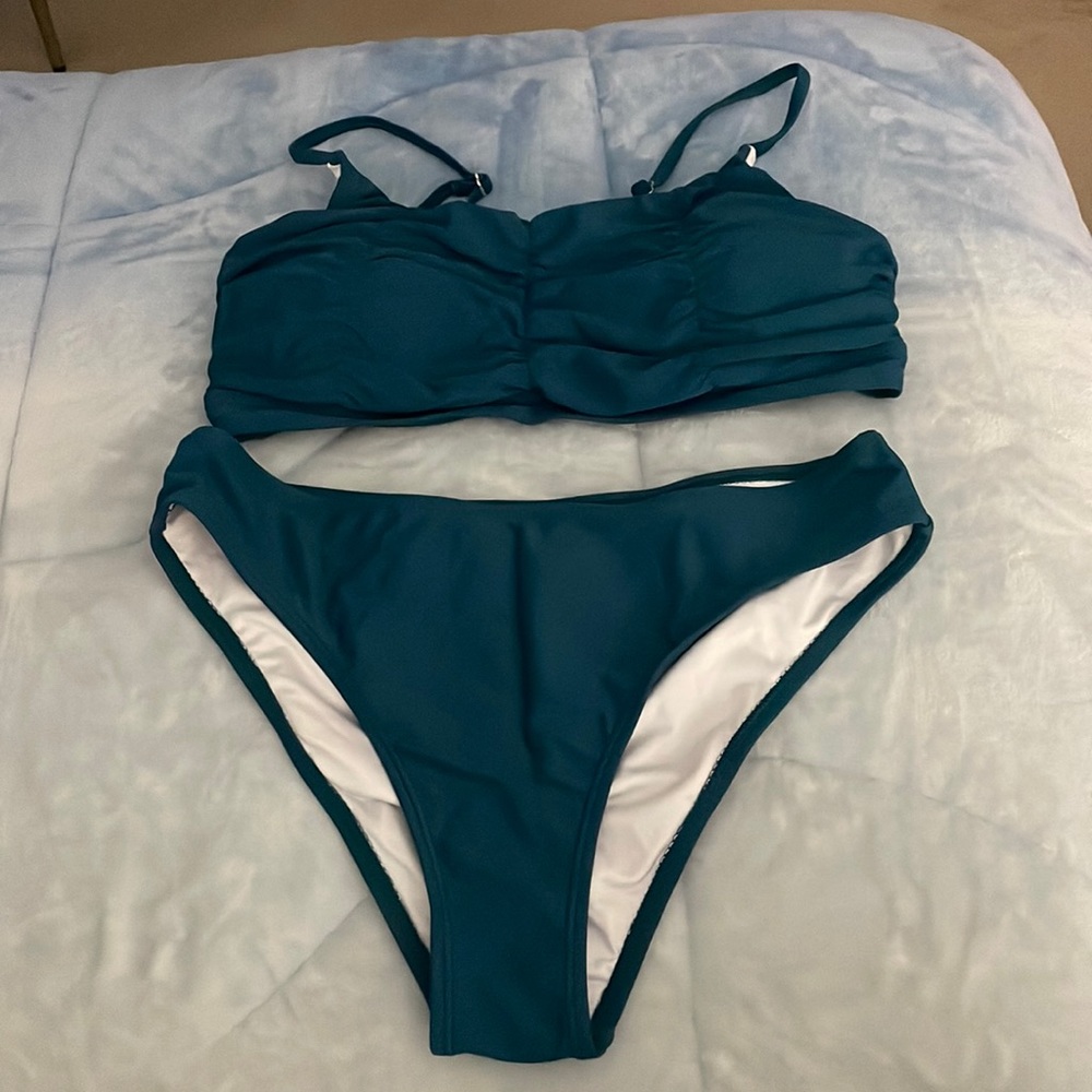 Herseas Womens Sexy Bikinis Sets Solid Color Adjustable Spaghetti Strap